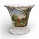 Vase ovale en porcelaine "Chasse"