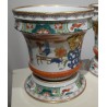 Paire de cache-pots ronds en porcelaine Japonais