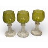 Set of 3 wine glasses with a vineyard design