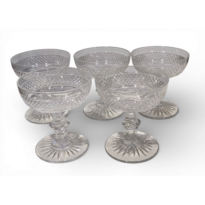 Lot de 5 coupes à champagne Trianon
