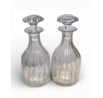 Paire de carafes en cristal