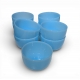 Lot de 9 bols en opaline bleue
