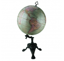 Globe terrestre Chicago 1887 pied en fonte