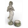 Sculpture "Femme drapée" en pierre de Vicenza