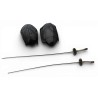 Set of 2 fencing masks and 2 foils