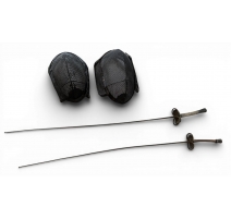 Lot de 2 masques et 2 fleurets d'escrime