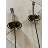 Set of 2 fencing masks and 2 foils