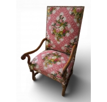 Fauteuil Louis XIV os de mouton