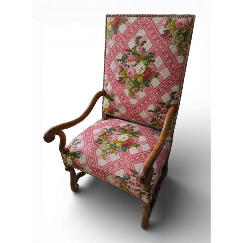 Fauteuil Louis XIV os de mouton