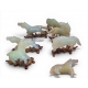 Lot de 6 cheavaux en jade