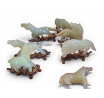 Lot de 6 cheavaux en jade
