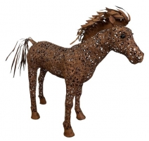 Cheval en tôle perforée