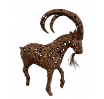 Bouquetin en tôle perforée