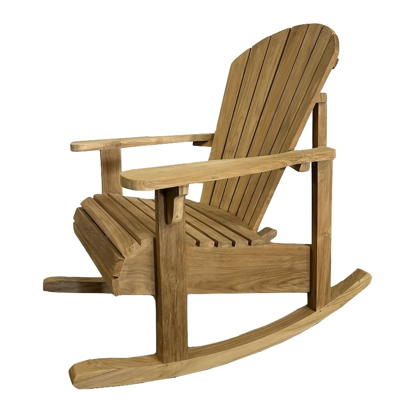 Fauteuil à bascule de jardin \"Adirondack\" en teck