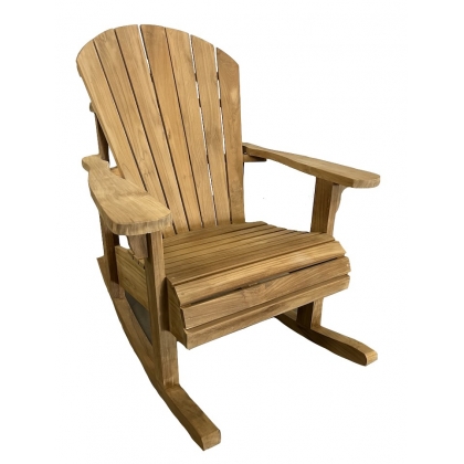 Fauteuil à bascule de jardin \"Adirondack\" en teck