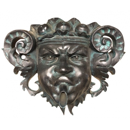 Goulot de fontaine en bronze \"Bacchus\"