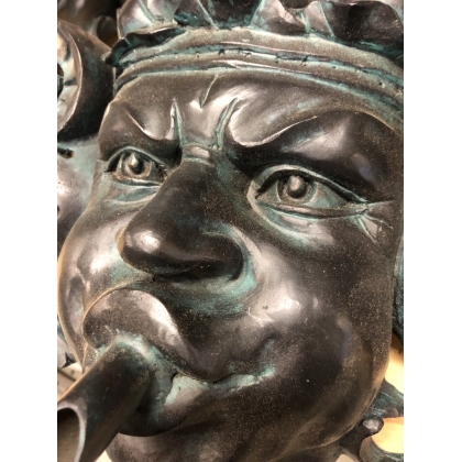 Goulot de fontaine en bronze "Bacchus"