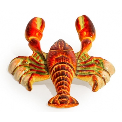 Tire-bottes Homard en fonte orange