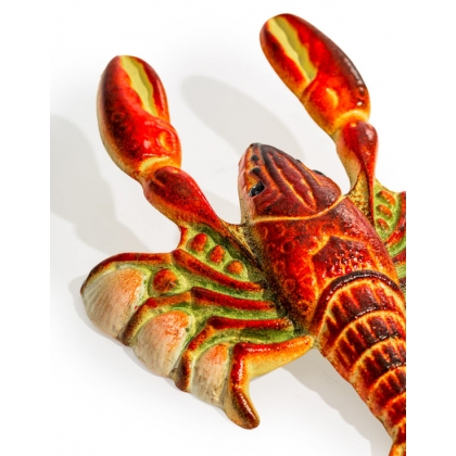 Tire-bottes Homard en fonte orange