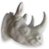 White porcelain rhinoceros head at  Moinat SA  - Antiques and home décor