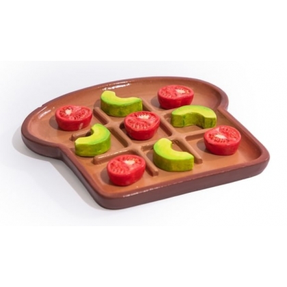 Jeux de Tic-tac-toe \"Toast avocat et tomate\"