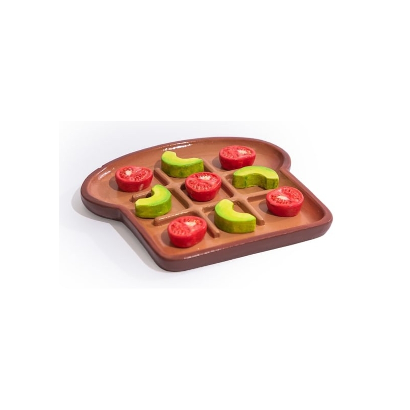 Jeux de Tic-tac-toe \"Toast avocat et tomate\"