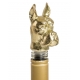 Bouchon "Dogue allemand" en résine dorée