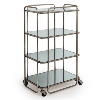 Service-boy en métal argenté à 3 étages