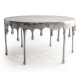 Table basse "Dali" goutte en aluminium brossé