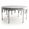 Table basse "Dali" goutte en aluminium brossé