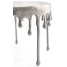 Table basse "Dali" goutte en aluminium brossé