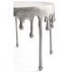 Table basse "Dali" goutte en aluminium brossé