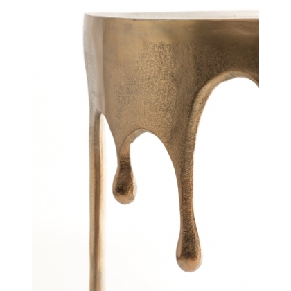 Console "Dali" goutte en aluminium doré