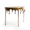 Console "Dali" goutte en aluminium doré