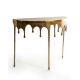 Console "Dali" goutte en aluminium doré