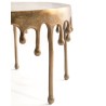 Table basse "Dali" goutte en aluminium doré