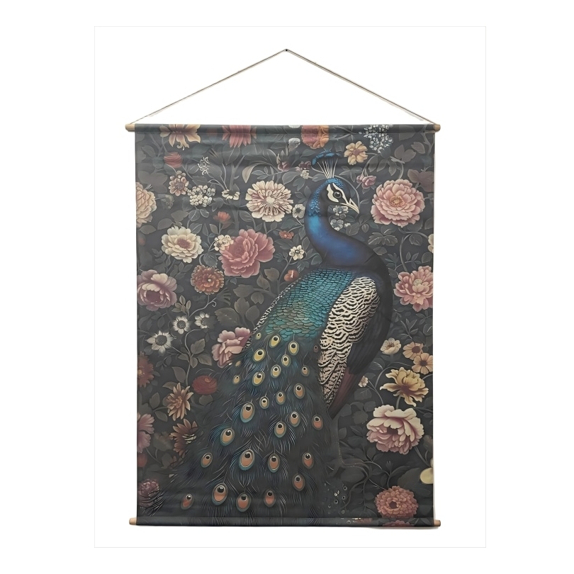 Panneau imprimé "Paon"