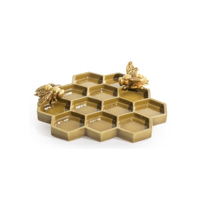 Vide-poches "Rayon de miel" en résine