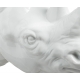 Tête de rhinocéros en porcelaine blanche