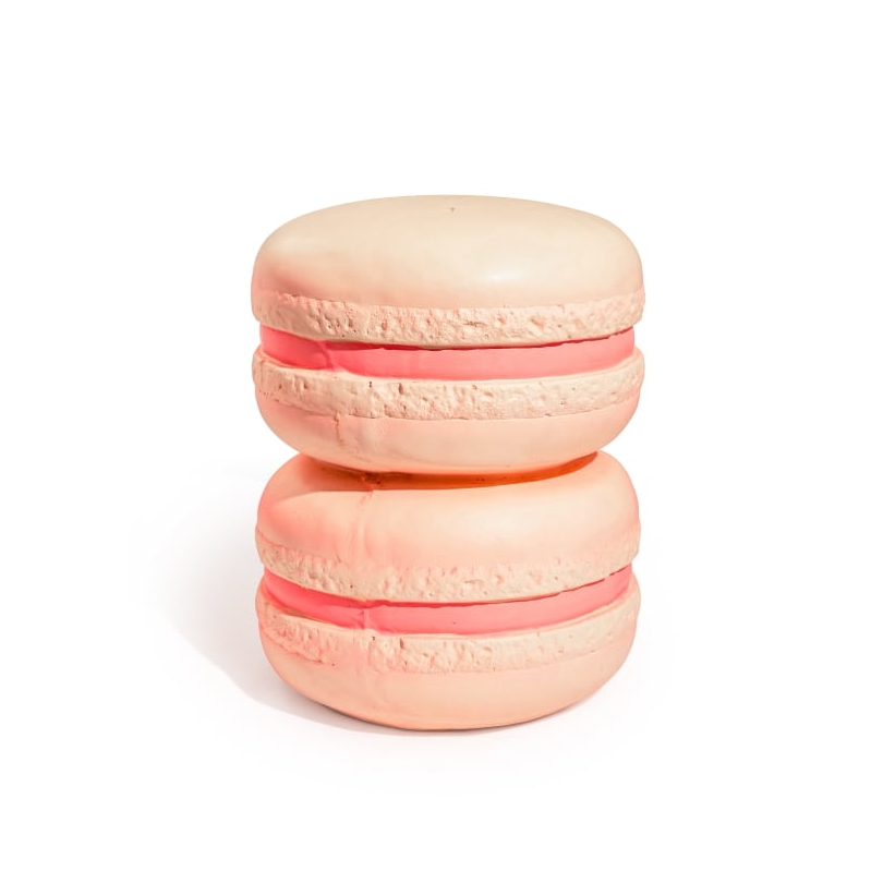 Table d'appoint "Macarons" en fibre de verre rose