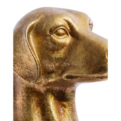 Porte-parapluies "Chien" en résine dorée