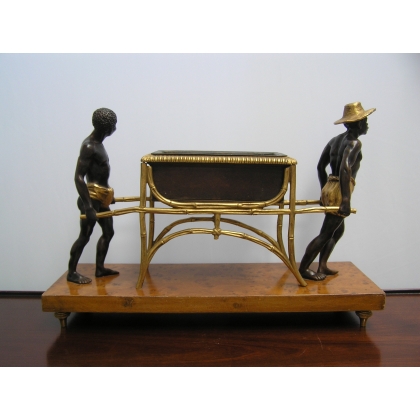 Jardinière style Directoire \"Porteurs noirs\"