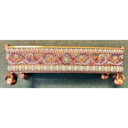 Boite en argent cloisonné russe par Ovchinnikov