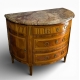 Semi circular inlaid commode