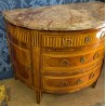 Cómoda de media luna con marquetería. En  Moinat SA  - Antigüedades y decoración