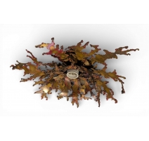 Plafonnier "Soleil" en tôle patinée