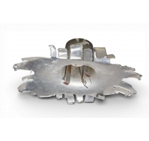 Plafonnier "Vague" en tôle argentée