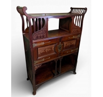 Etagère Art Nouveau à deux portes "Canards"
