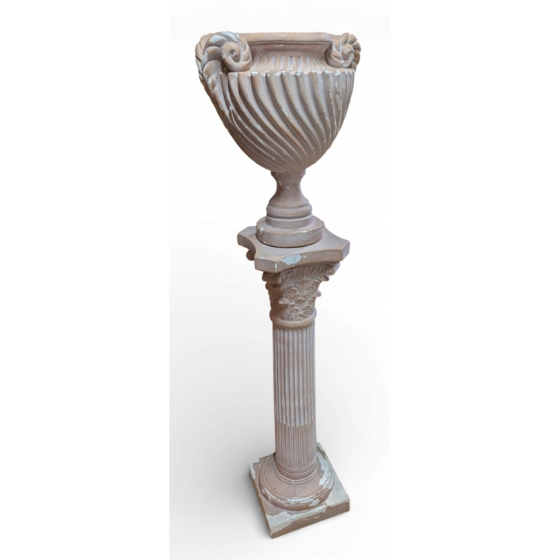 Vasque et colonne en plâtre