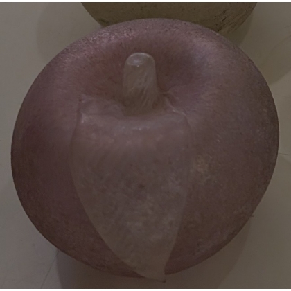Pomme rouge en verre scavo